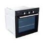 Refurbished electriQ EQBIOGASBLACK 60cm Single Built In Gas Oven with Electric Grill Black