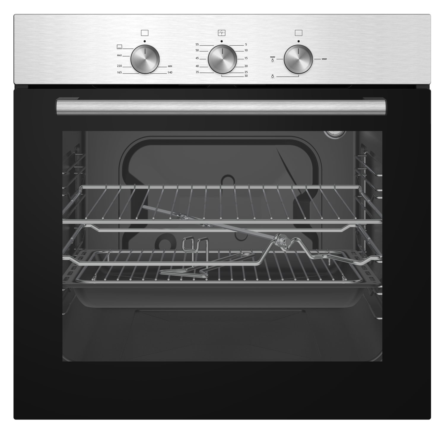 Refurbished electriQ EQBIOGASSTEEL 60cm Single Built In Gas Oven
