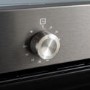 Refurbished electriQ EQBIOLG1DARKINOX 60cm Single Built In Fan Assisted Electric Oven Black