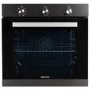 Refurbished electriQ EQBIOLG1DARKINOX 60cm Single Built In Fan Assisted Electric Oven Black