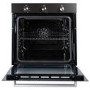 Refurbished electriQ EQBIOLG1DARKINOX 60cm Single Built In Fan Assisted Electric Oven Black