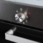 Refurbished electriQ EQBIOLG1DARKINOX 60cm Single Built In Fan Assisted Electric Oven Black