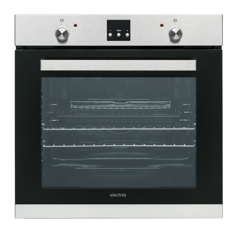 GRADE A1 - electriQ Extra Large 78 Litre Electric Built-in Stainless Steel Single Oven - Supplied with a plug