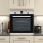 GRADE A1 - electriQ Extra Large 78 Litre Electric Built-in Stainless Steel Single Oven - Supplied with a plug