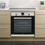GRADE A1 - electriQ Extra Large 78 Litre Electric Built-in Stainless Steel Single Oven - Supplied with a plug