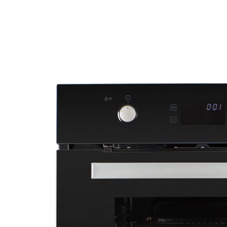 Refurbished electriQ EQBIOPYROV 60cm Single Built In Electric Oven Black