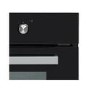 GRADE A3 - electriQ 68L Pyrolytic Self Cleaning Electric Single Oven in Black - Supplied with a plug 