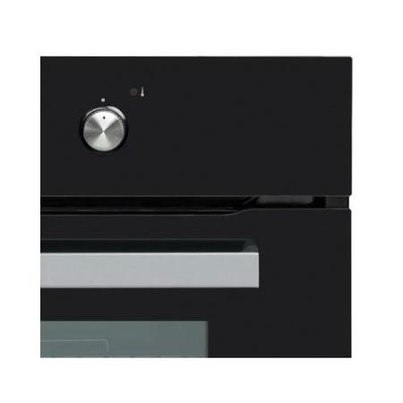 GRADE A3 - electriQ 68L Pyrolytic Self Cleaning Electric Single Oven in Black - Supplied with a plug 