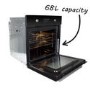 Refurbished electriQ EQBIOPYROV 60cm Single Built In Electric Oven Black
