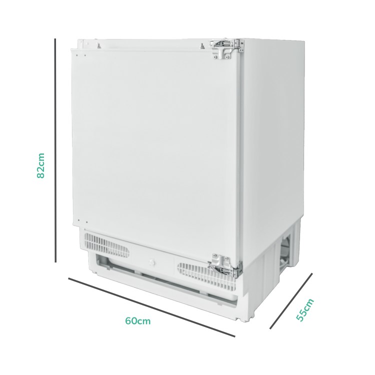 Refurbished electriQ EQBUINTFREEZERVE Integrated 96 Litre Under Counter Freezer