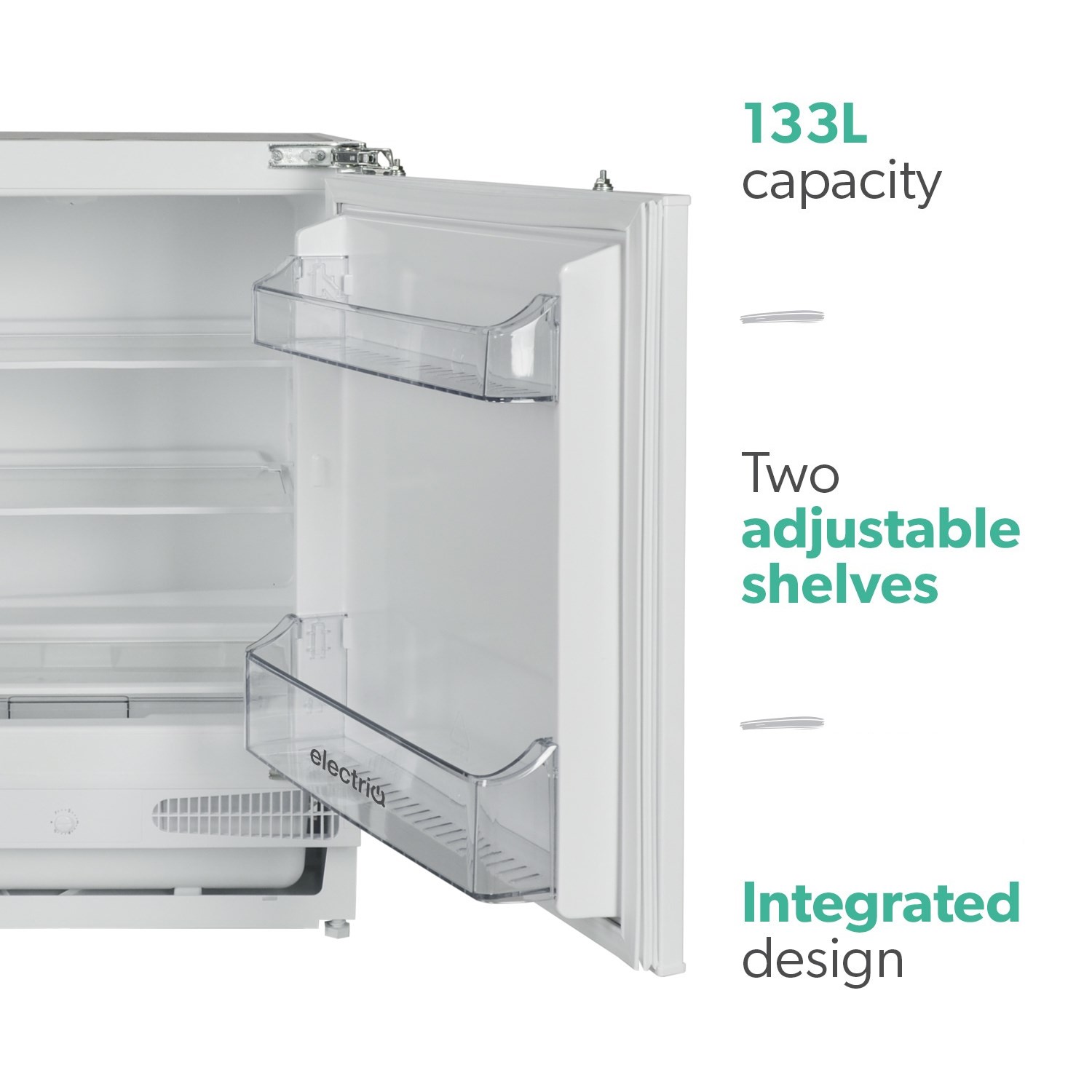 electriQ 133 Litre Integrated Under Counter Fridge electriQ