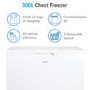 GRADE A2 - electriQ 300 Litre Chest Freezer 67cm Deep A+ Energy Rating 112cm Wide - White