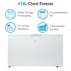 Refurbished electriQ 418 Litre Chest Freezer 75cm Deep A+ Energy Rating 142cm Wide White