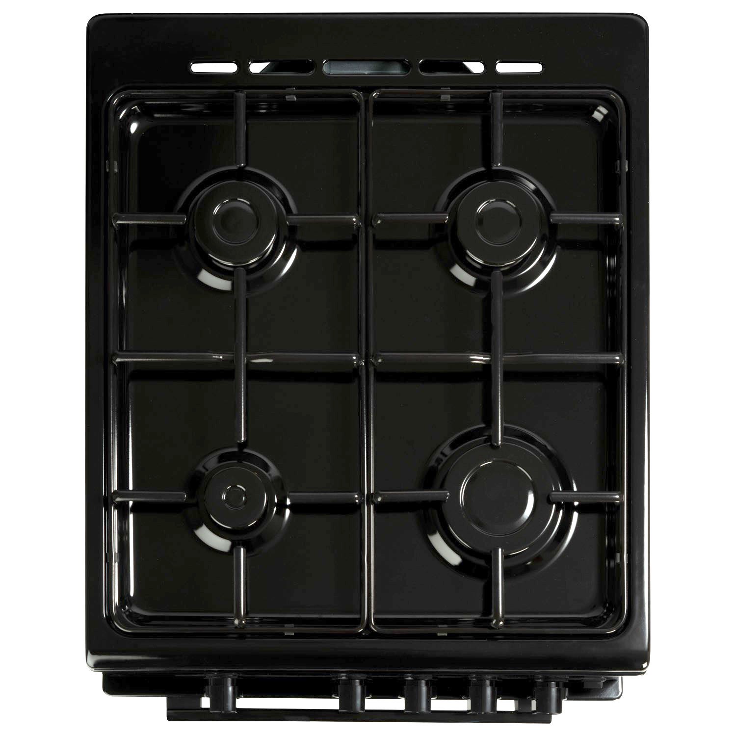 electriQ 60cm Dual Fuel Cooker Black electriQ