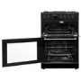 Refurbished electriQ EQDFC360BL 60cm Dual Fuel Cooker Black