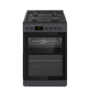 Refurbished electriQ EQDFC360CG 60cm Dual Fuel Cooker with Double Oven Charcoal Grey