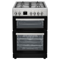 electriQ 60cm Dual Fuel Cooker - Stainless Steel electriQ 60cm Dual Fuel Cooker - Stainless Steel