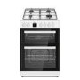 Refurbished electriQ EQDFC360WH 60cm Dual Fuel Cooker with Double Oven White