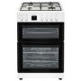 Refurbished electriQ EQDFC360WH 60cm Dual Fuel Cooker with Double Oven White