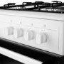 electriQ 60cm Dual Fuel Cooker - White