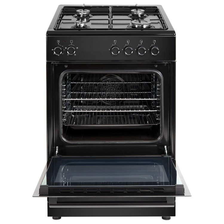 electriQ 60cm Dual Fuel Cooker - Black