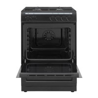 electriQ 60cm Dual Fuel Cooker - Black