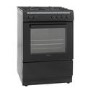 electriQ 60cm Dual Fuel Cooker - Black