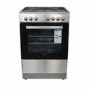 GRADE A2 - electriQ 60cm Single Oven Dual Fuel Cooker - Stainless Steel