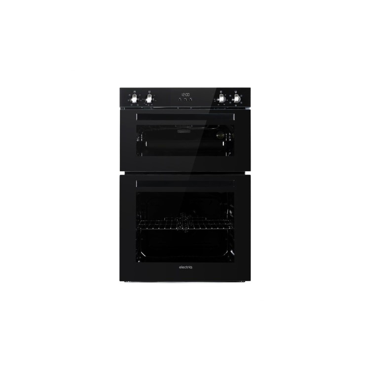 Refurbished electriQ EQDO1BLACK 60cm Double Built In Electric Oven