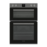 electriQ Built In Electric Double Oven - Dark Grey Steel