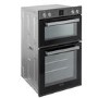 electriQ Built In Electric Double Oven - Dark Grey Steel