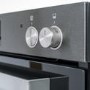 electriQ Built In Electric Double Oven - Dark Grey Steel