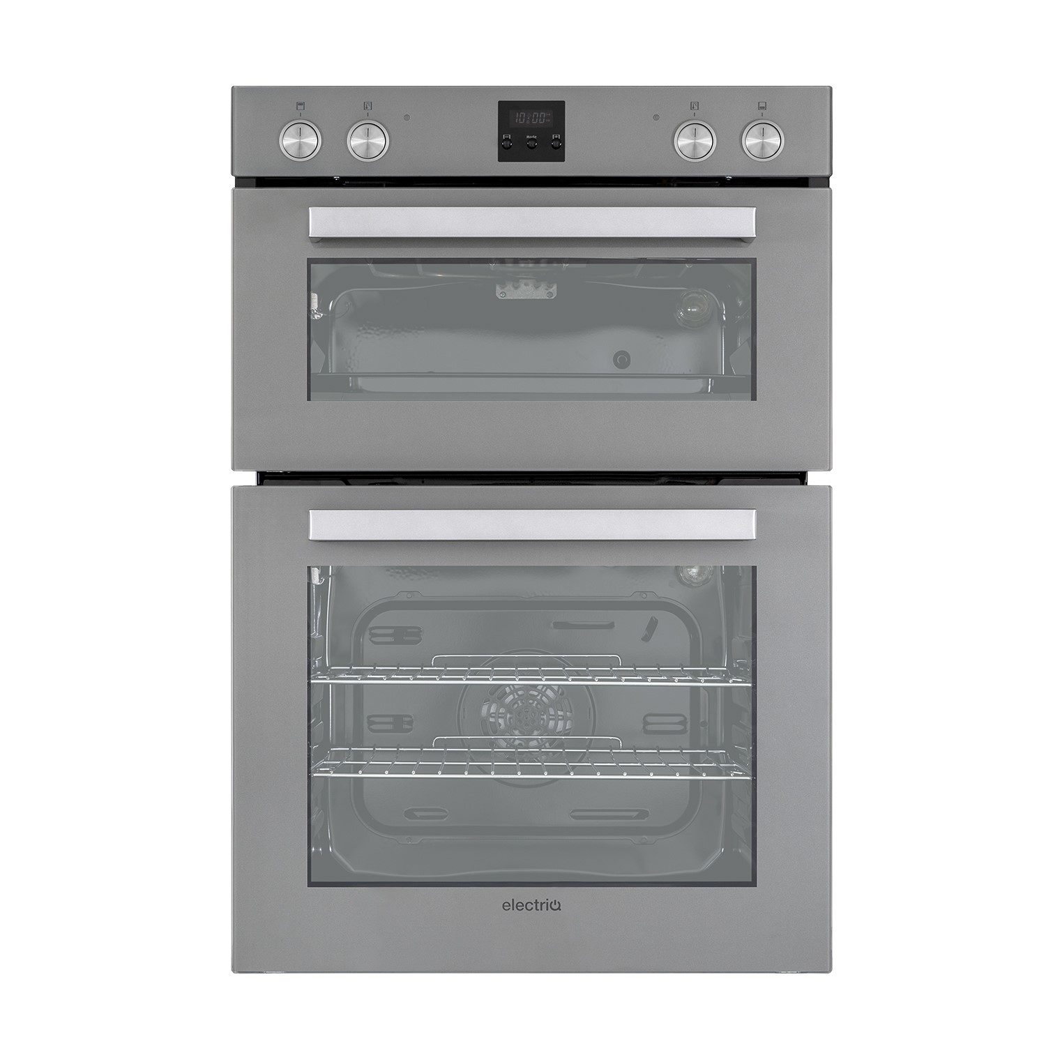electriQ Electric Built In Double Oven Lunar Grey electriQ