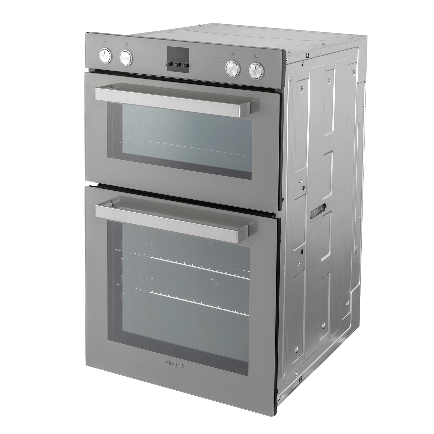 electriQ Electric Built In Double Oven Lunar Grey electriQ