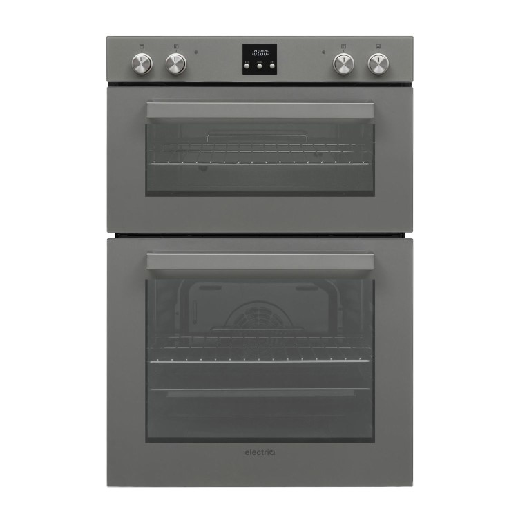 Refurbished electriQ Electric Built In Double Oven - Lunar Grey
