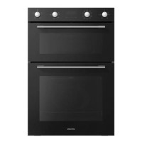 GRADE A2 - electriQ Built-In Electric Double Oven - Black
