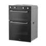 GRADE A2 - electriQ Built-In Electric Double Oven - Black