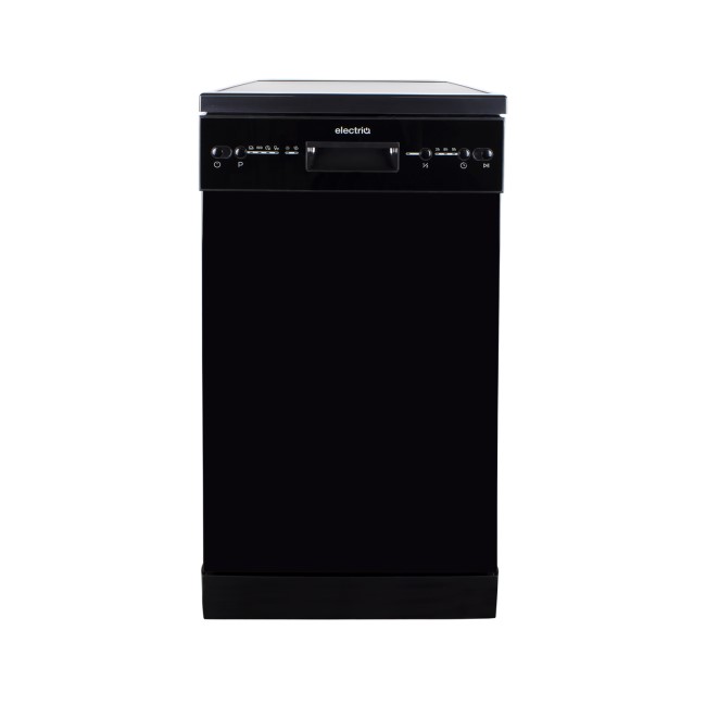Refurbished electriQ Slimline Freestanding Dishwasher Black electriQ