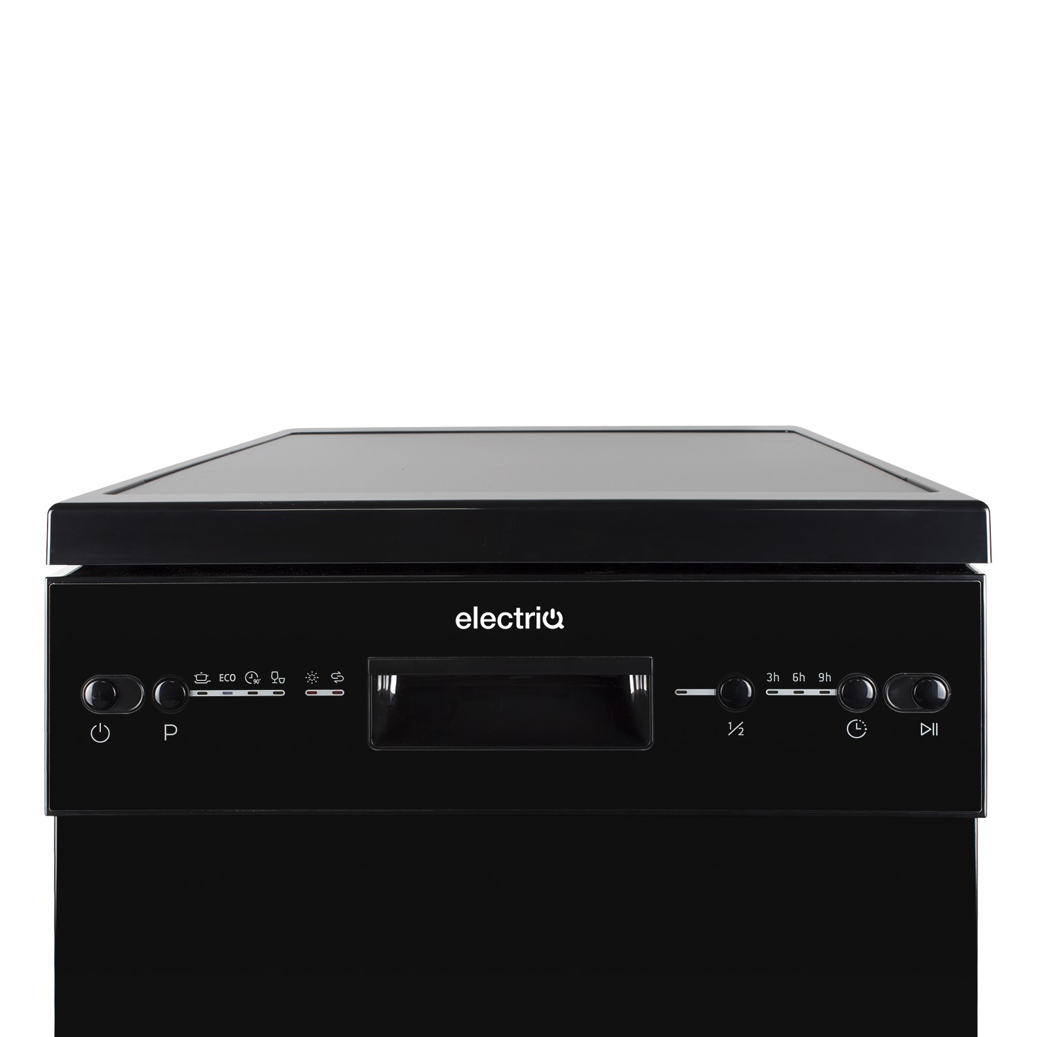 Electriq Slimline Freestanding Dishwasher Black Electriq