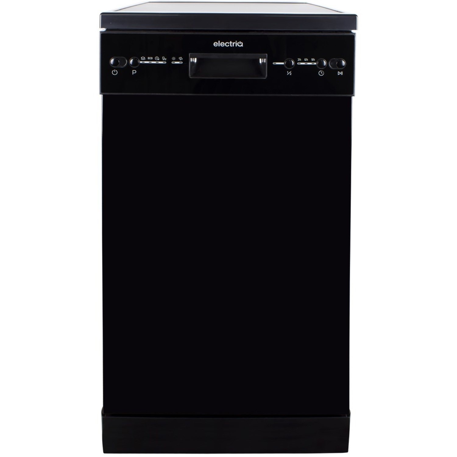 Electriq Slimline Freestanding Dishwasher Black Electriq