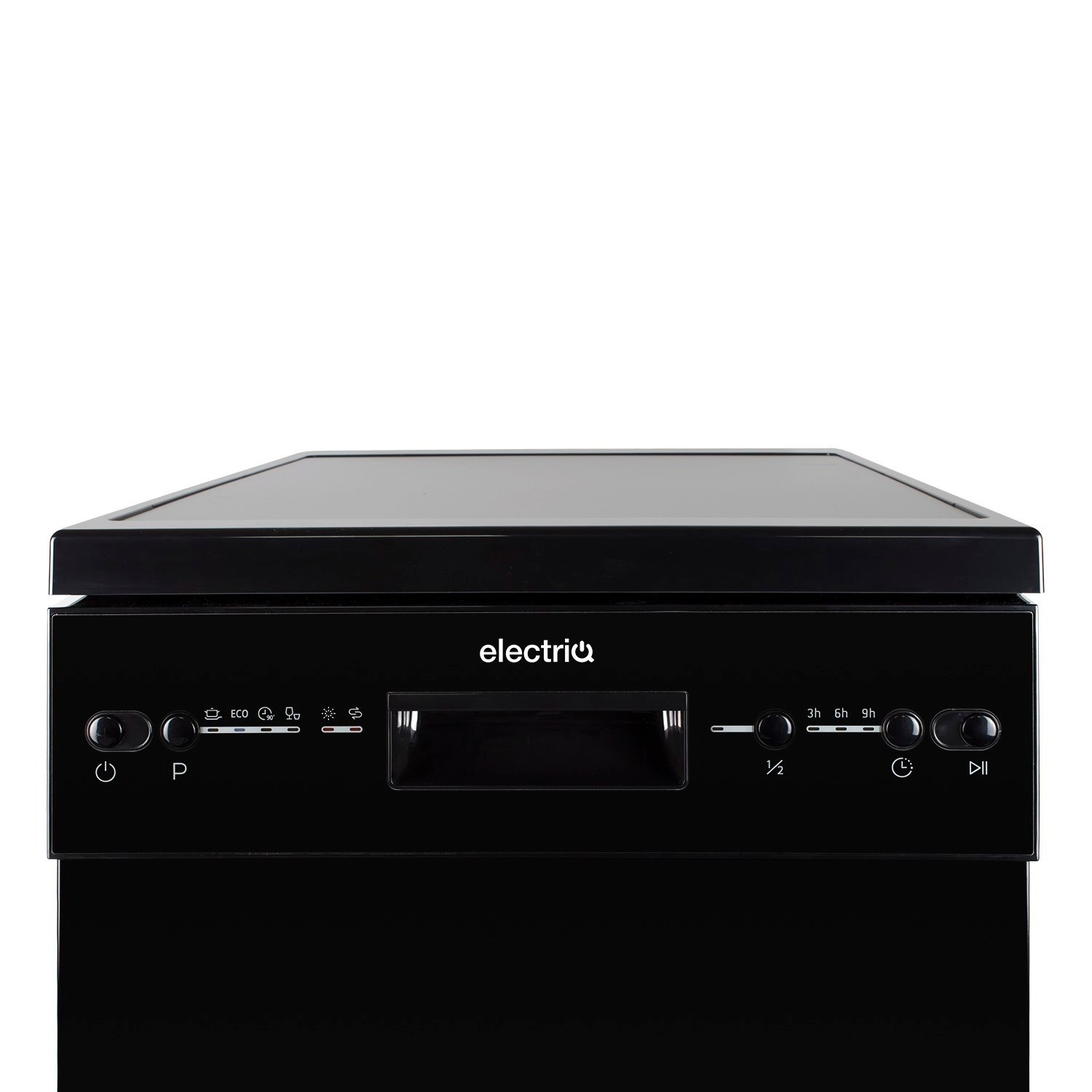 Electriq Slimline Freestanding Dishwasher Black Electriq
