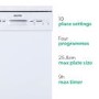Refurbished electriQ EQDW45WH 10 Place Freestanding Slimline Dishwasher White