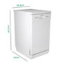 Refurbished electriQ EQDW45WH Slimline 10 Place Freestanding Dishwasher White