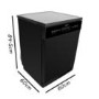 electriQ 14 Place Freestanding Dishwasher - Black
