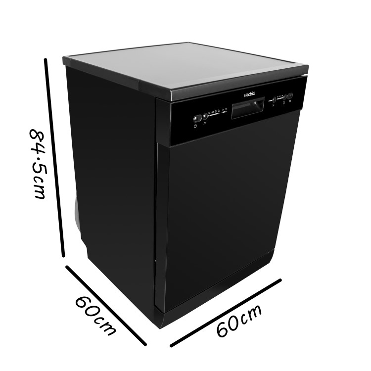 electriQ 14 Place Freestanding Dishwasher - Black