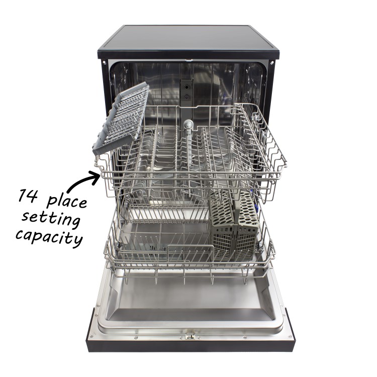electriQ 14 Place Freestanding Dishwasher - Black