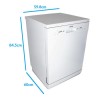 electriQ 14 Place Freestanding Dishwasher - White