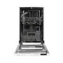 electriQ Integrated Slimline Dishwasher - White control panel - Quick Wash Quiet