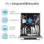 Refurbished electriQ EQDWINT60DD 14 Place Fully Integrated Dishwasher with Auto Open Door Drying White