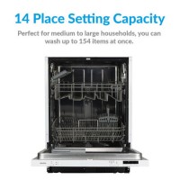 GRADE A2 - electriQ 14 Place Fully Integrated Dishwasher